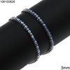 Silver 925 Bracelet with Tourmaline Stones