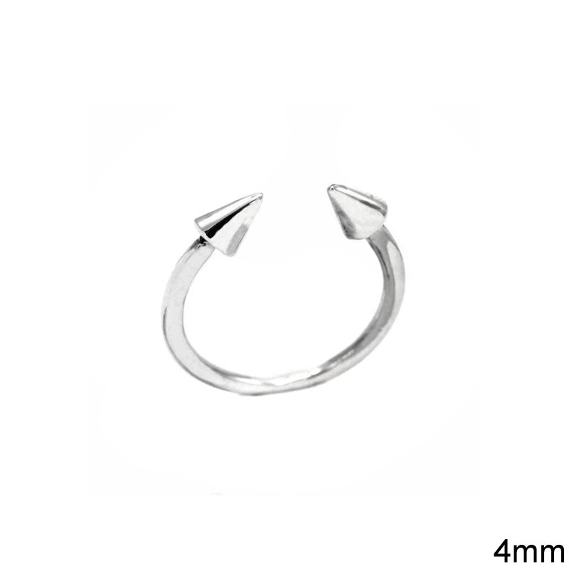 Silver 925 Ring with Screw Open 4mm