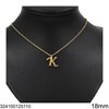 Stainless Steel Necklace with Monogram 18mm
