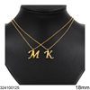 Stainless Steel Necklace with Monogram 18mm