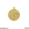 Stainless Steel Round Pendant Sky 17mm