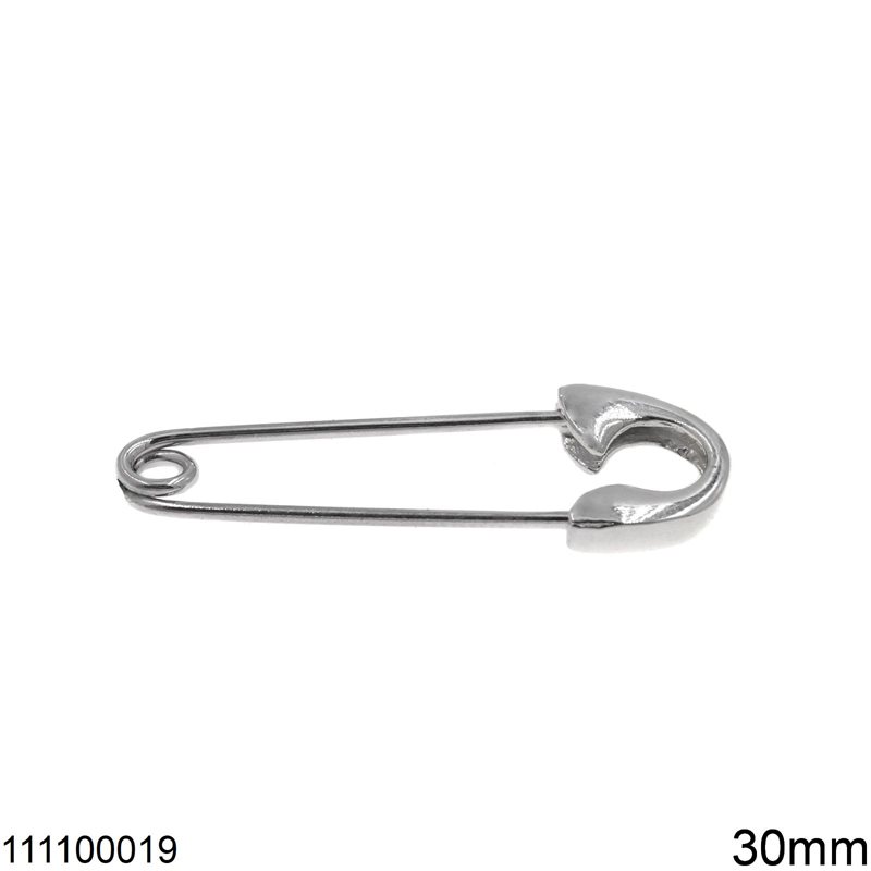 Silver 925 Safety Pin 30mm
