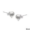 Silver 925 Stud Earrings with Ball 8mm  