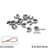Stainless Steel Crimp Knot Cover 4-4.5x3.5mm