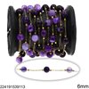 Stainless Steel Chain with Round Stone Bead 6mm 