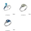 Silver 925 Ring Oval with Meander and Opal 9-16mm