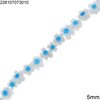 Millefiori Glass Flower Beads 5mm