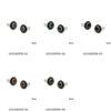 Σκουλαρίκια Ασημένια 925 Καρφάκι Στρογγυλό με Ημιπολύτιμες Πέτρες 5mm