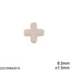 Plastic Cross Bead 8.5mm with 1.5mm hole