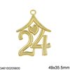 2024 New Years Lucky Charm House "24" 49x35.5mm