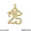 2025 New Years Lucky Charm House "25" 49x35.5mm