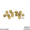 Brass Tube Bead 4x5mm with Hole 3.5mm