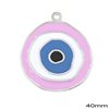 Casting Evil Eye Pendant with Enamel 40mm