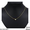 Gold Necklace with Zircon 5mm, 40cm K9 1.5gr