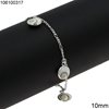Silver 925 Anklet with Shiva's Eye 10mm