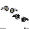 Stainless Steel Round Cufflinks 20mm