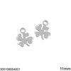 Stainless Steel Pendant Four Leaf Clover 11-13mm