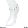 Stainless Steel Anklet with Bells 6mm