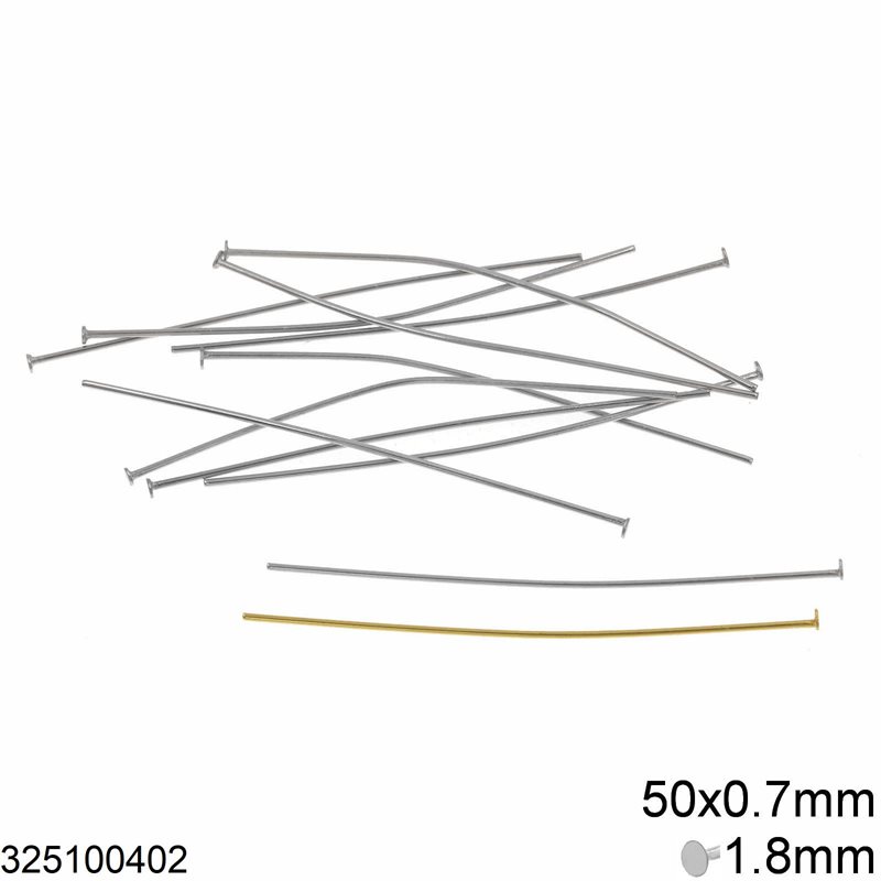 Stainless Steel Head Pin 50x0.7mm 