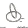 Iron Split Ring Rounded Wire 40x2.4x3.3mm