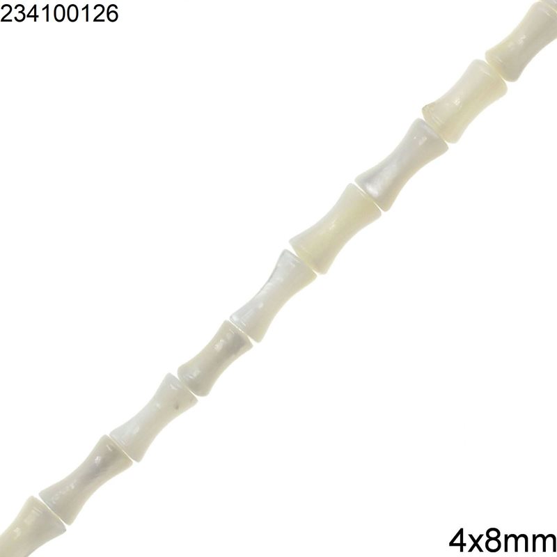 Χάνδρες Κοχύλι Σχήμα Κόκκαλο 4x8mm
