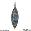 Silver 925 Pendant with Semi Precious Stone Jasper