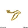 Δαχτυλίδι Ασημένιο 925 Φίδι με Ζιργκόν Μάτια 20mm