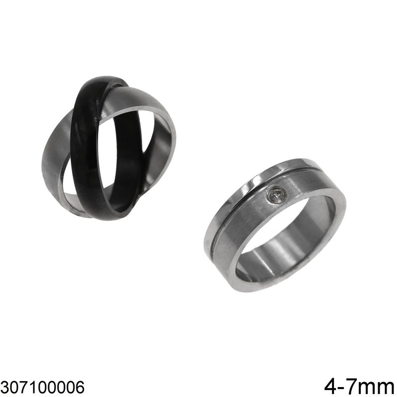 Δαχτυλίδι Βέρα Ατσάλινο 4-7mm