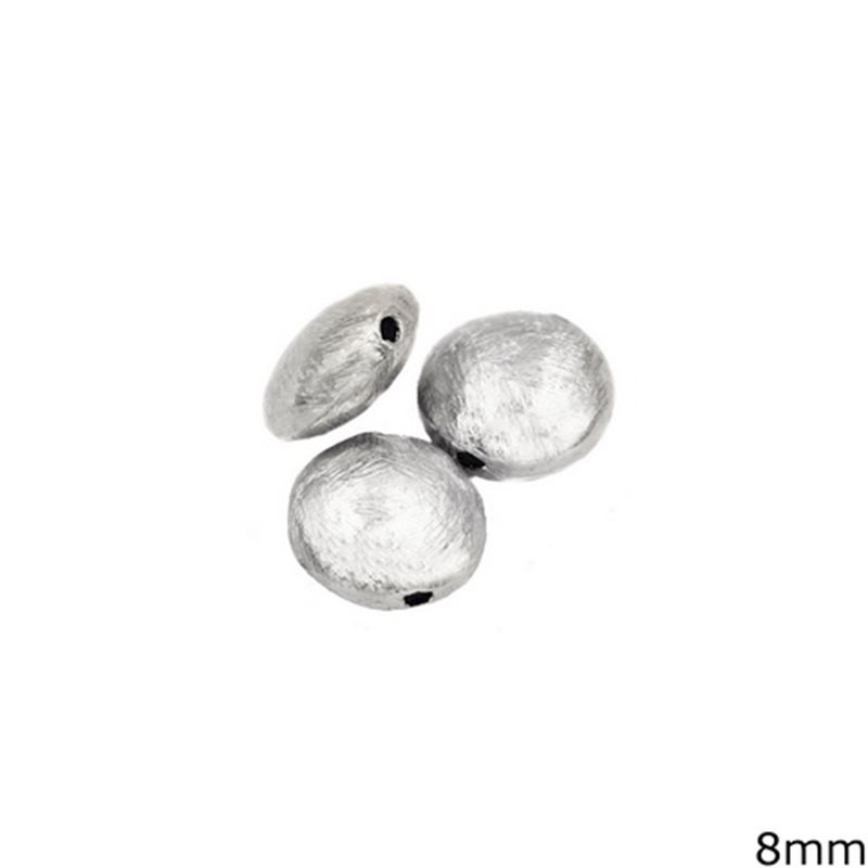 Silver 925 Round Flat Bead 8mm