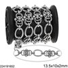 Stainless Steel Oval Link Chain 13.5x10x2mm and Double Link 11mm