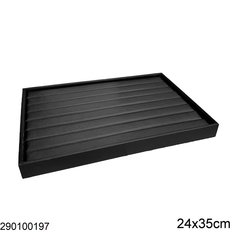 Κασετίνα Δαχτυλιδιών Δεμαρτίνη 24x35cm, Μαύρο