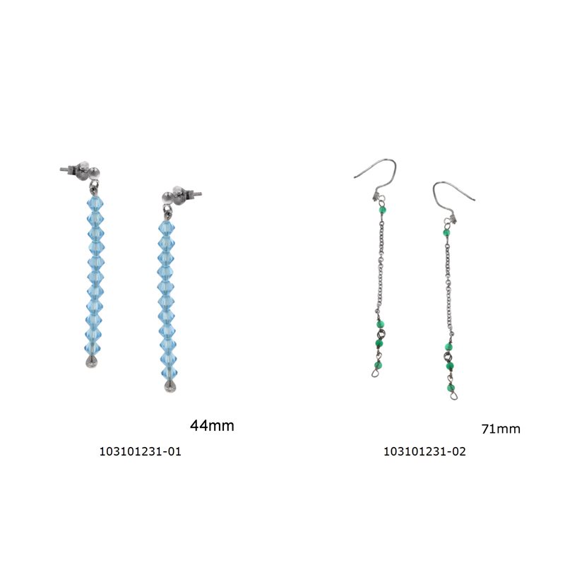 Silver 925 Hanging Earrings 44-71mm