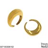 Stainless Steel Dome Ring Shine Finish Open 7mm