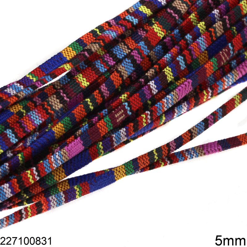 Boho Fabric Flat Cord 5mm