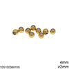 Stainless Steel Round Bead 4mm with Hole 2mm