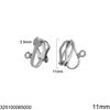 Stainless Steel Clip-on Earring 12mm with Base and Ring
