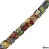 Jasper Cube Bead 4mm