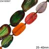 Agate Oval Flat Beads 25-40mm