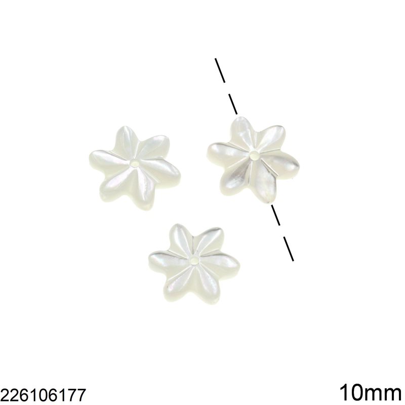 Shell Flower Beads 10mm