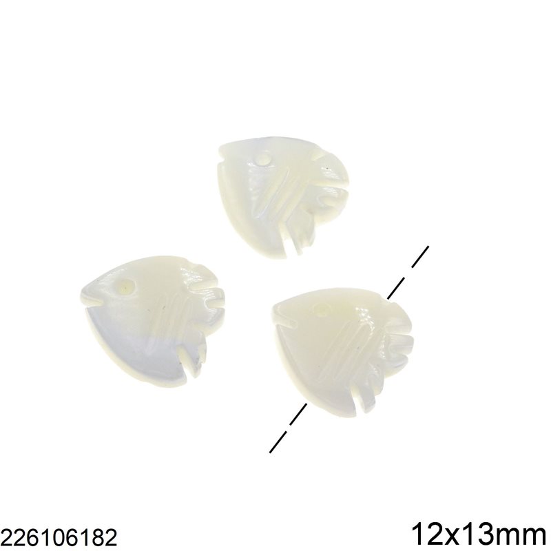 Shell Fish Beads 12x13mm
