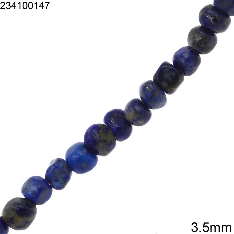 Lapis Cube Beads Irregular 3.5mm