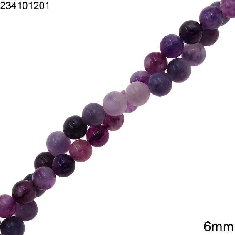 Lepidolite Round Beads 6mm