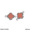 Silver 925 Pendant & Spacer Cross Stone 10mm 