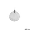 Silver Round Pendant in shape of Tag 16-25mm
