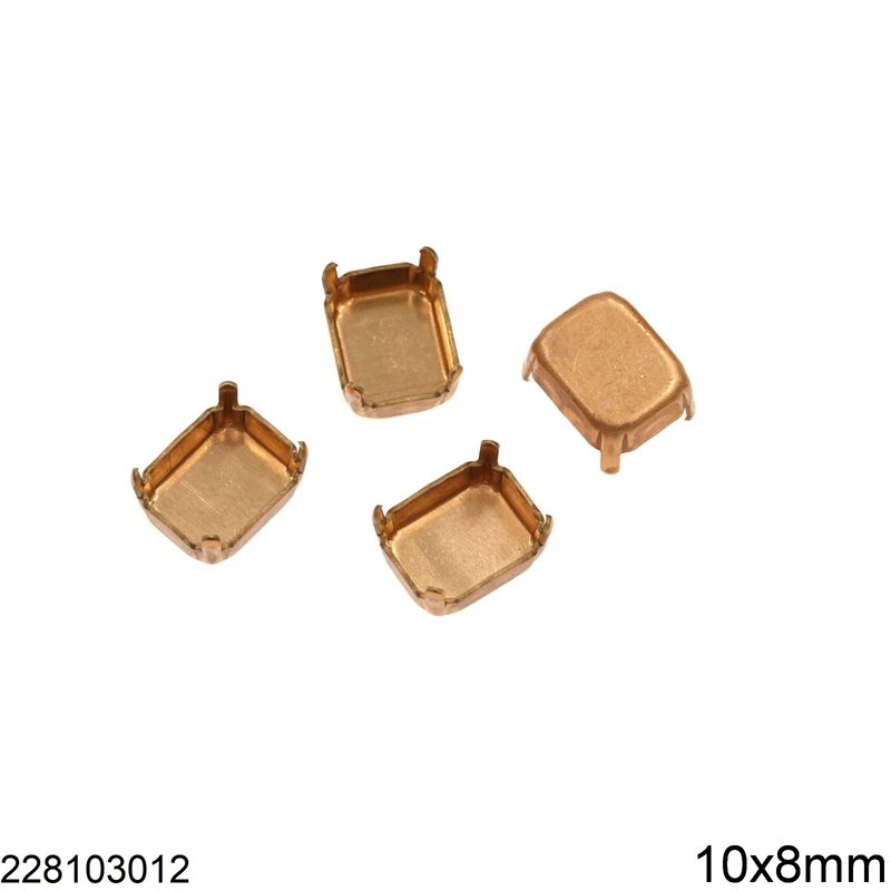 Brass Octagon Cup Closed Bottom 10x8mm