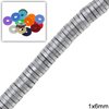 Rubber Rondelle Beads 1x6mm