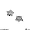 Silver 925  Bead Star with Balls 10mm