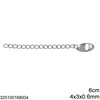 Stainless Steel Extender Chain 4x3x0.6mm