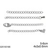 Stainless Steel Extender Chain 4x3x0.6mm