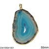 Agate Pendant with Gold Outline 40-60mm